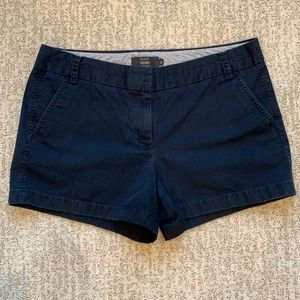 J Crew Stretch Chino Shorts Navy Blue